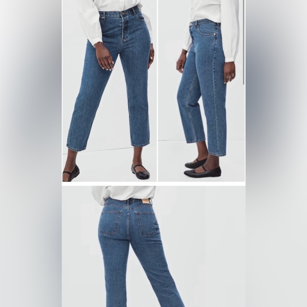 Everlane The Curvy ‘90s Cheeky Straight Jean Medium Wash Blue 29 Ankle NWT